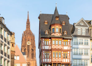 Germany, Hesse, Frankfurt, reconstructed houses on Römerberg. Germany, Hesse, Frankfurt, reconstructed houses on Römerberg.